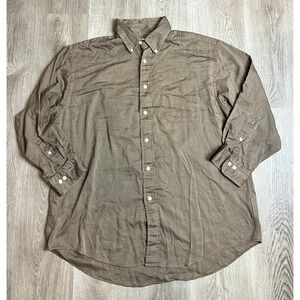 Brooks Brothers Madison The Original Fold Shirt Mens L Long Sleeve Button Down